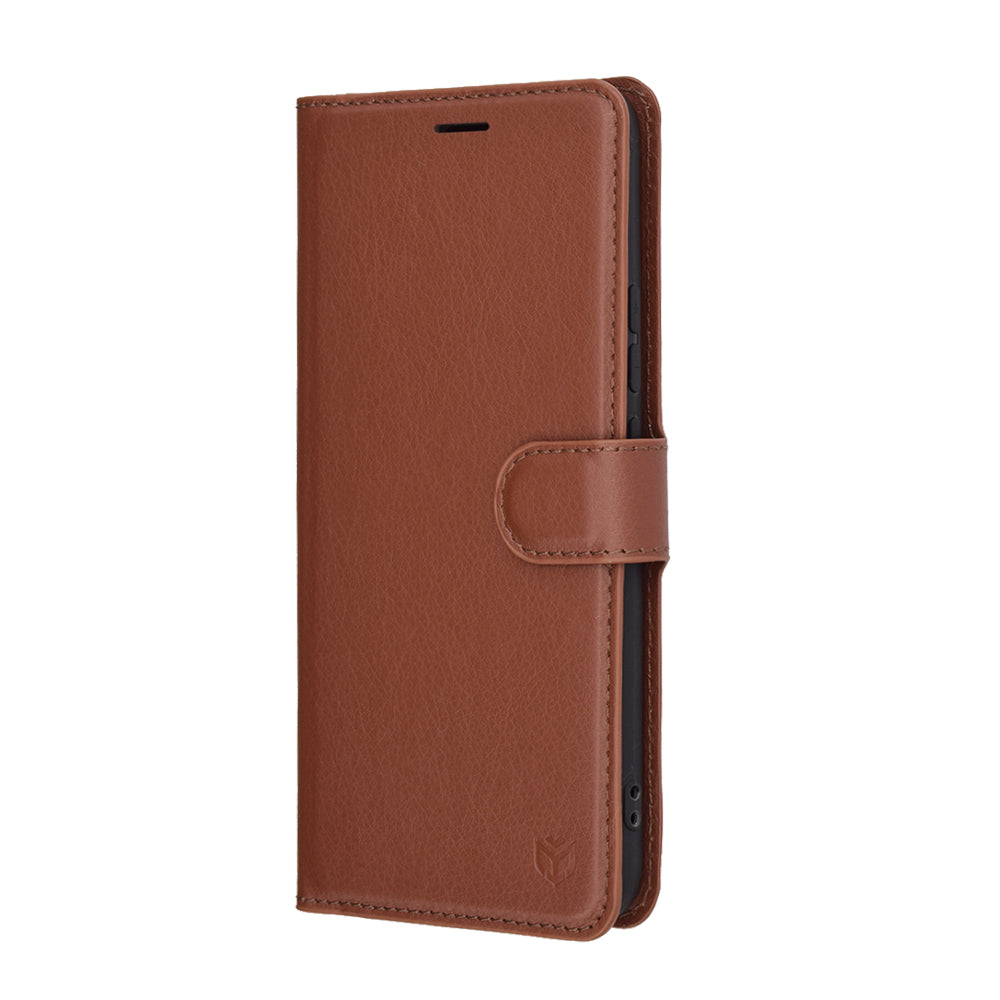 Custodia per Realme 14 Pro, Techsuit, Leather Folio, Marrone