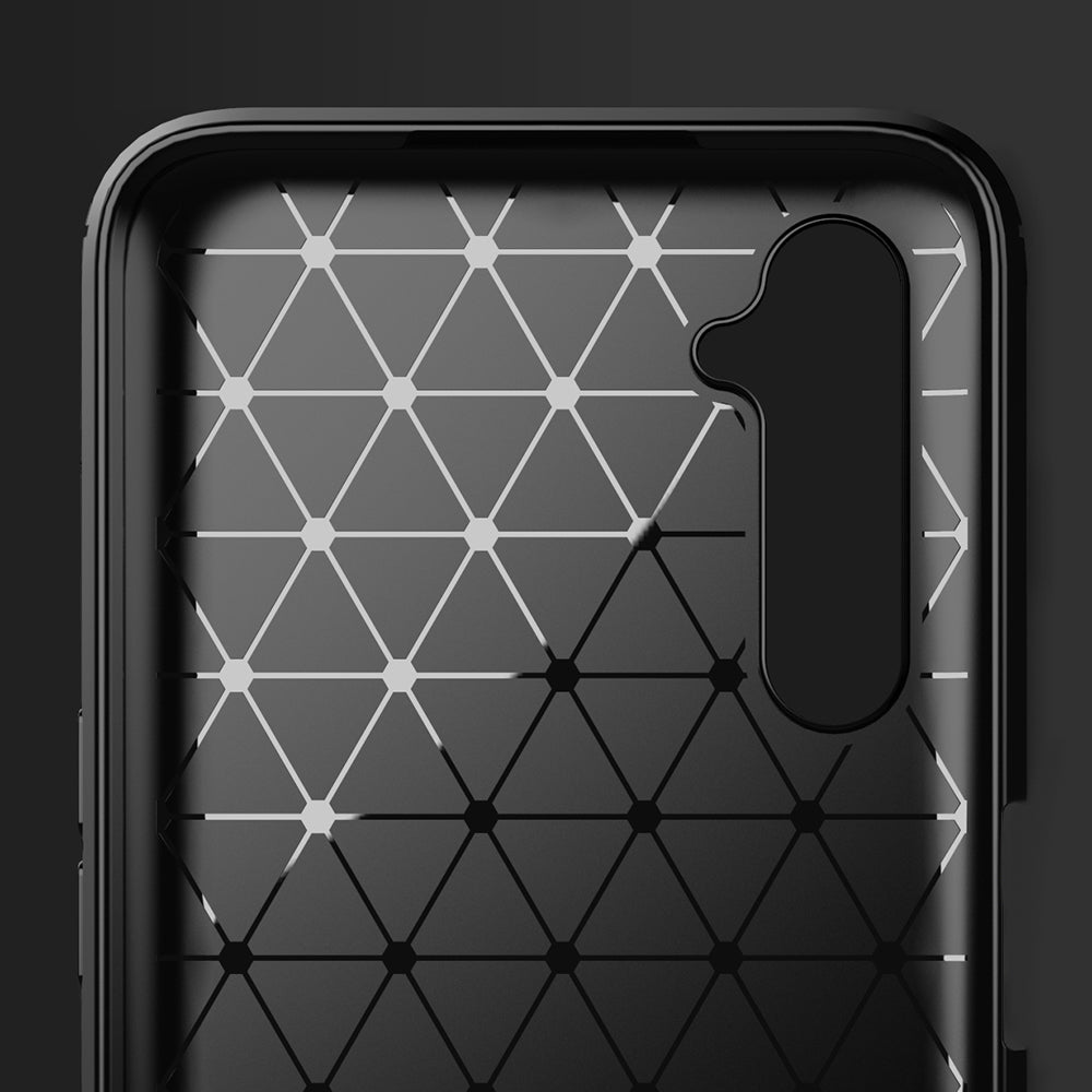 Custodia per Realme 6 Pro, Techsuit, Carbonio, Nera