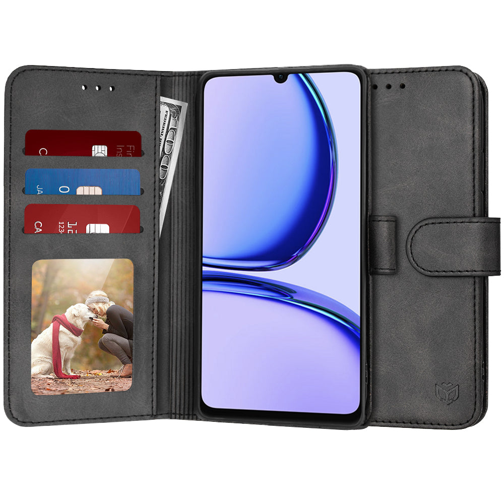 Custodia per Realme C53, Techsuit, Diary Book, Nera