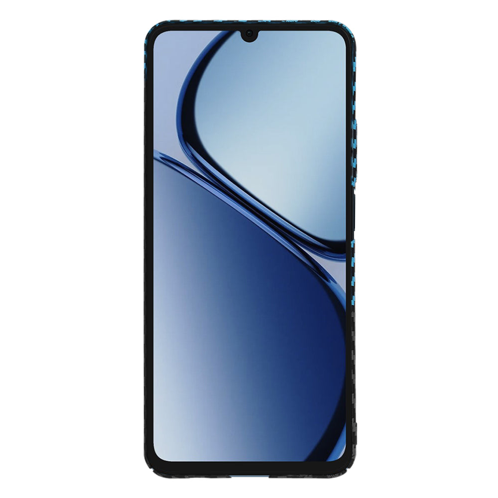 Custodia per Realme C63 / C61, Techsuit, Carbonite FiberShell, Nero Bleu