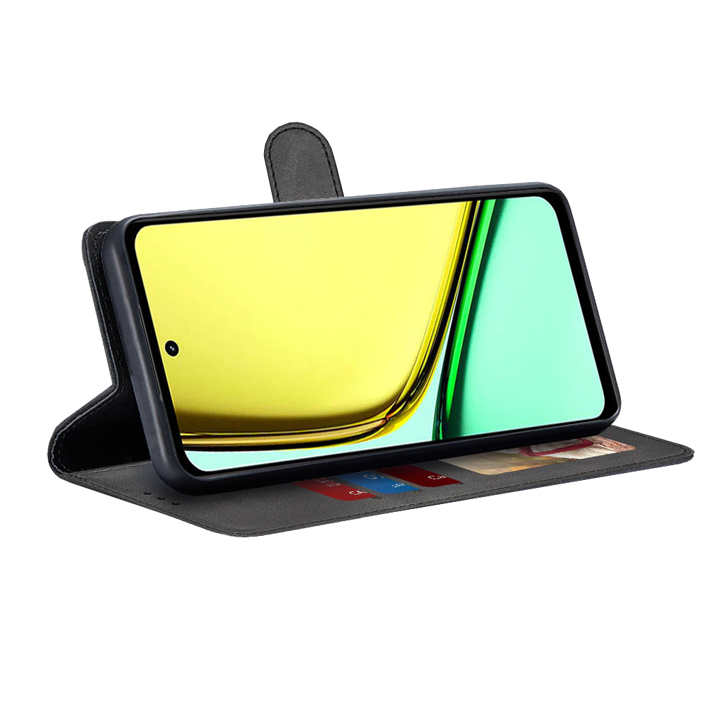 Custodia per Realme C67 4G, Techsuit, Diary Book, Nera