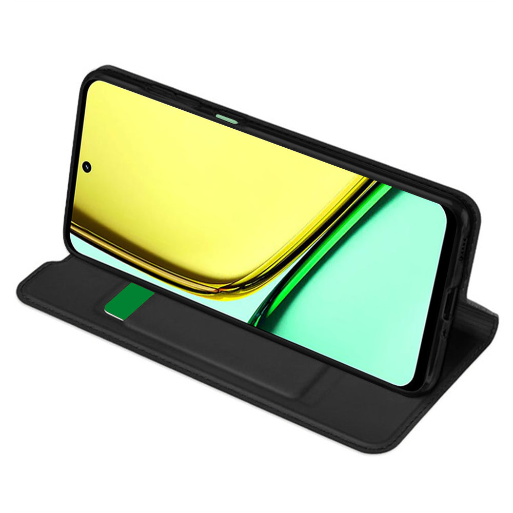 Custodia per Realme C67 4G, Techsuit, Magskin Book, Nera