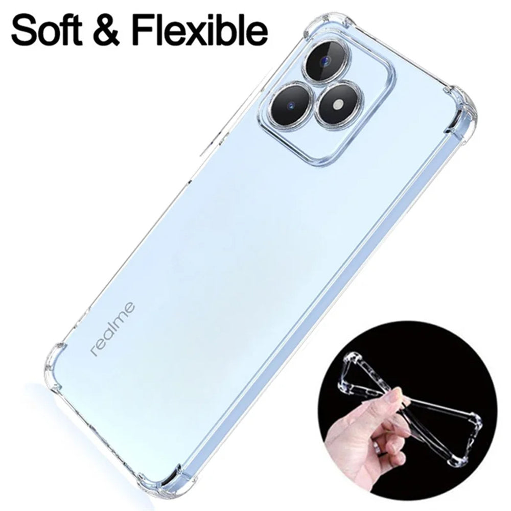 Custodia per Realme Note 50 / C51, Techsuit, Shockproof Clear, Trasparente