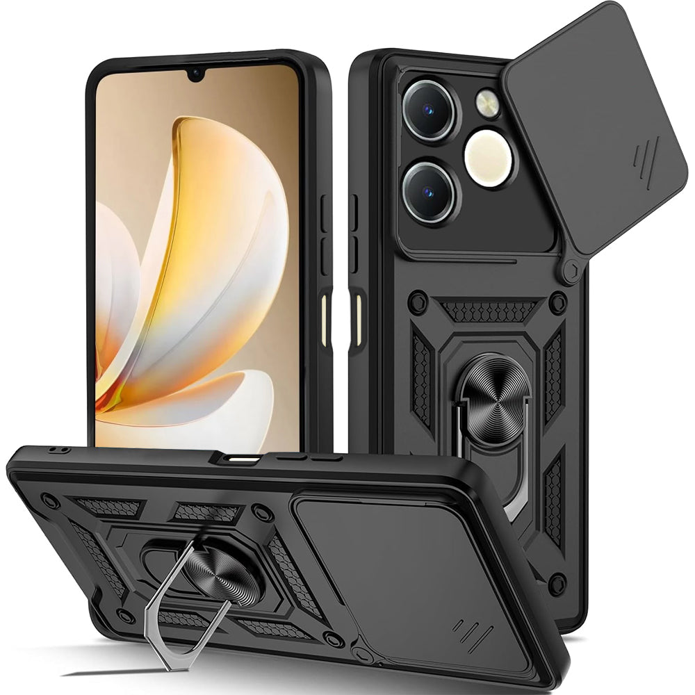 Custodia per Realme Note 70T, Techsuit, CamShield, Nera