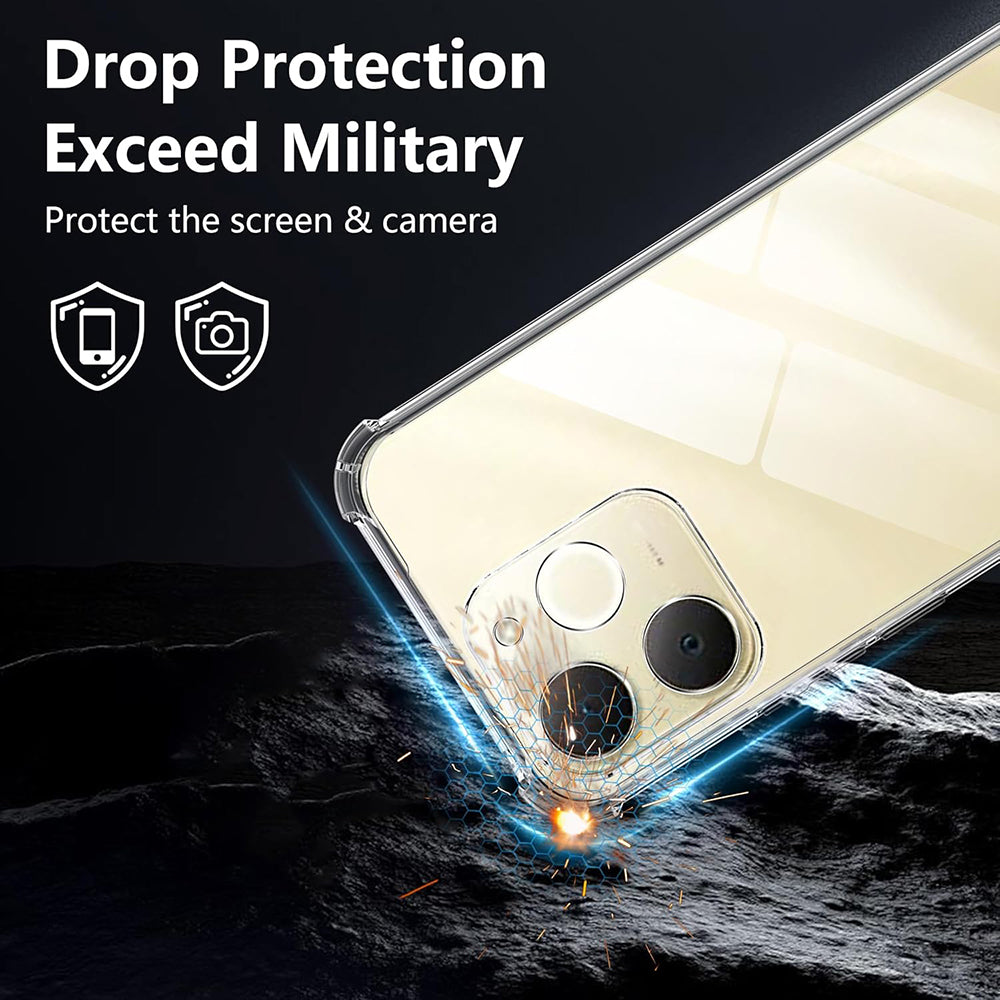 Custodia per Realme Note 70T, Techsuit, Shockproof Clear, Trasparente
