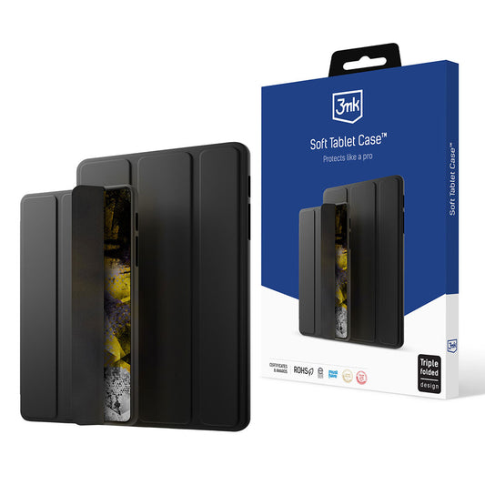 Custodia per Samsung Galaxy Tab A9+, 3MK, morbida per tablet, nera
