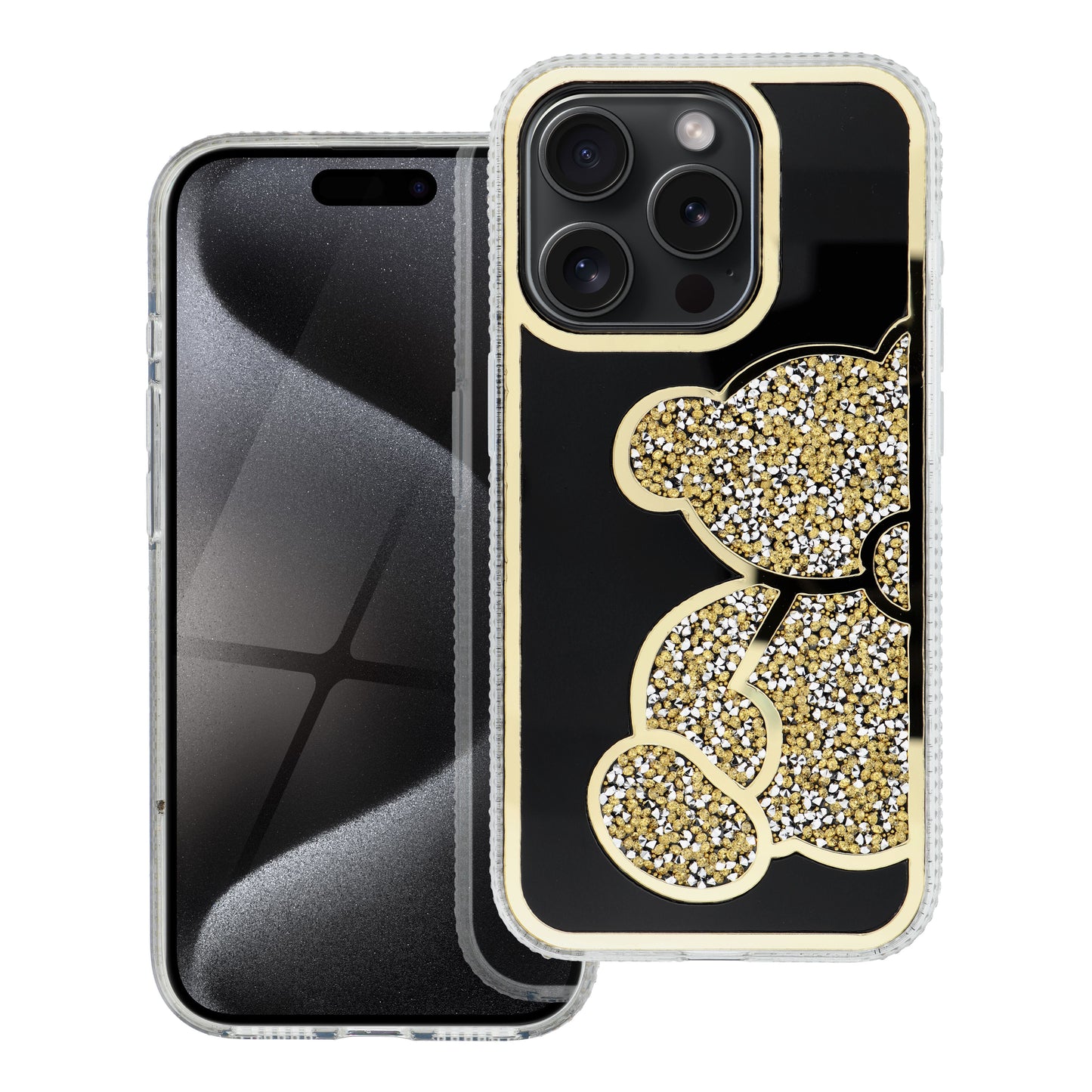 Custodia per Samsung Galaxy A15 5G A156 / A15 A155, OEM, Teddy Bear, Dorata
