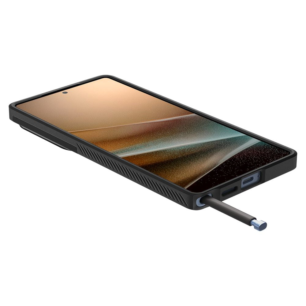 Custodia per Samsung Galaxy S25 Ultra S938, Spigen, OPTIK ARMOR, Nera ACS08969