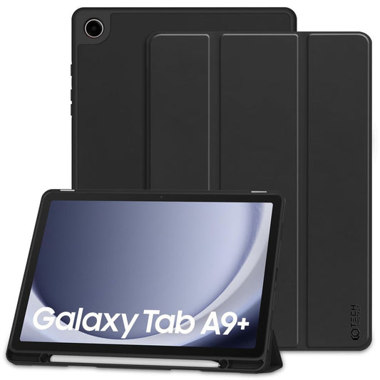 Custodia per Samsung Galaxy Tab A9+, Tech-Protect, SC PEN, nero