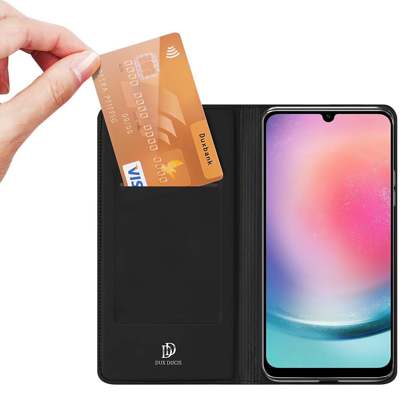 Custodia per Samsung Galaxy A55 5G A556, DUX DUCIS, Skin Pro, Nero