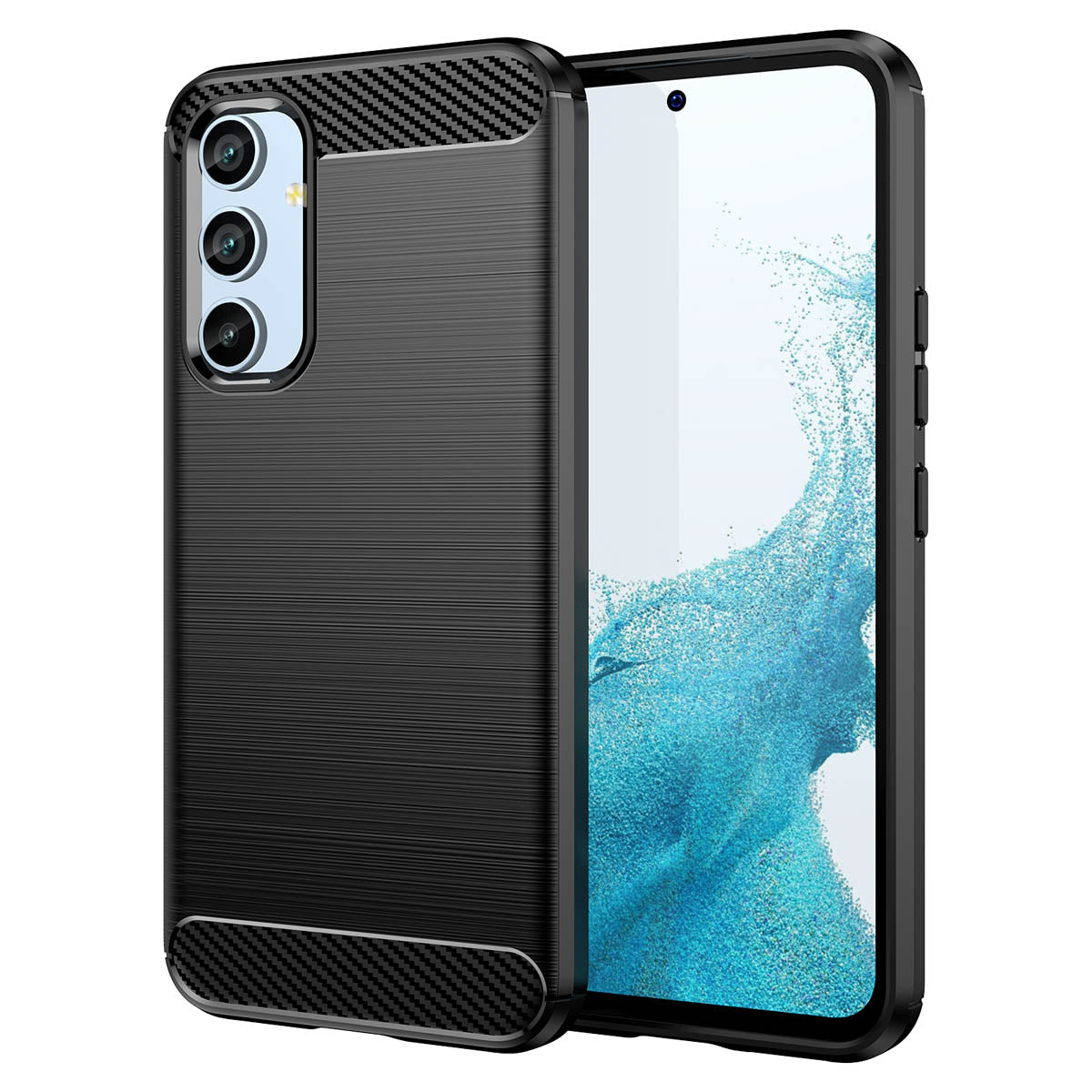 Custodia per Samsung Galaxy A54 A546, OEM, Carbonio, Nera