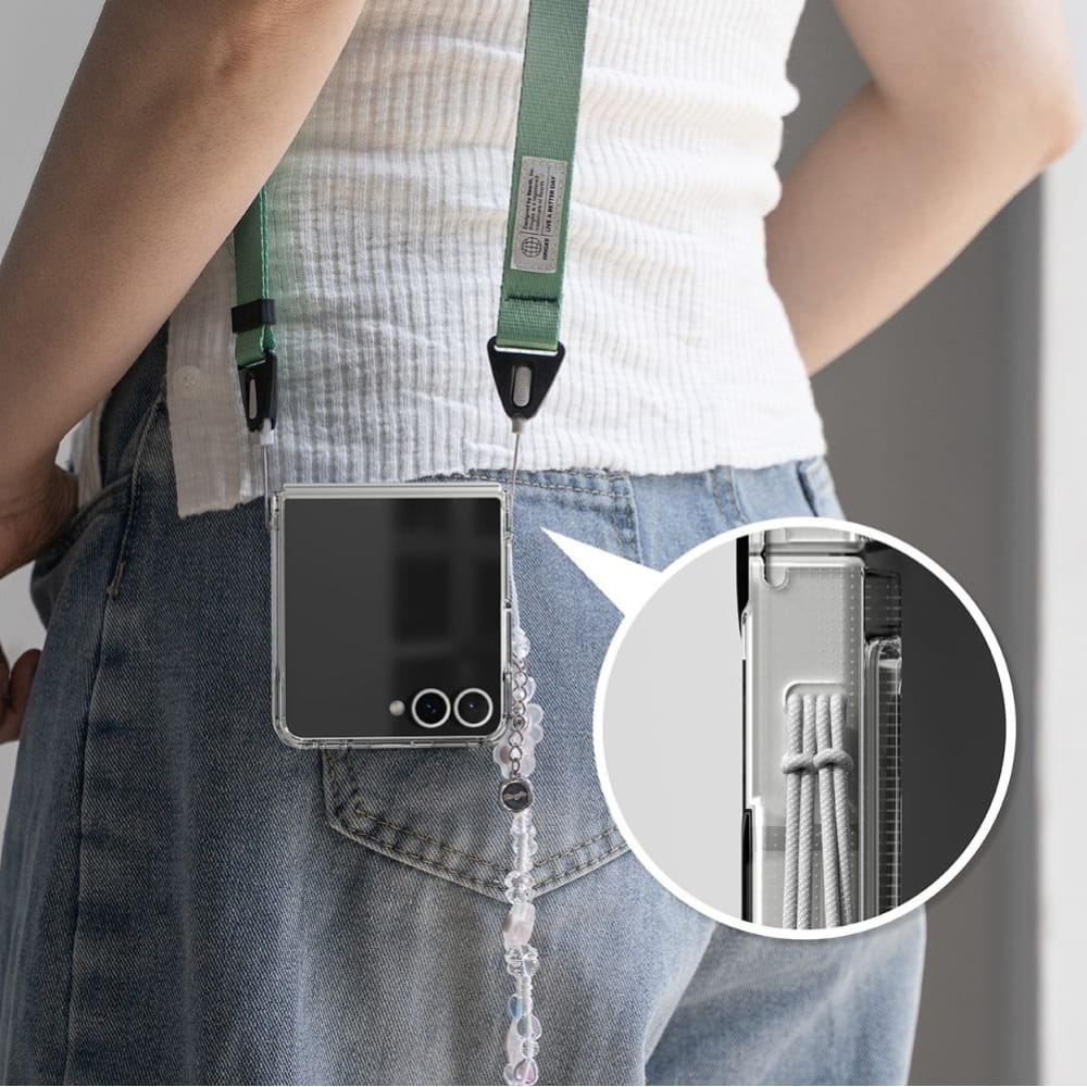 Custodia per Samsung Galaxy Z Flip7 F766, Ringke, Fusion, Trasparente