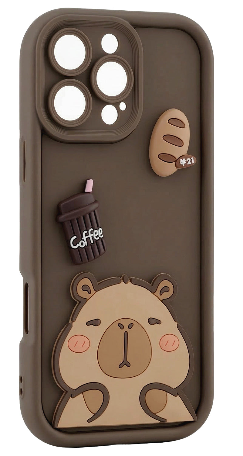 Custodia per Samsung Galaxy S26 S942, OEM, Ultra Trendy 3D Capybara, Marrone