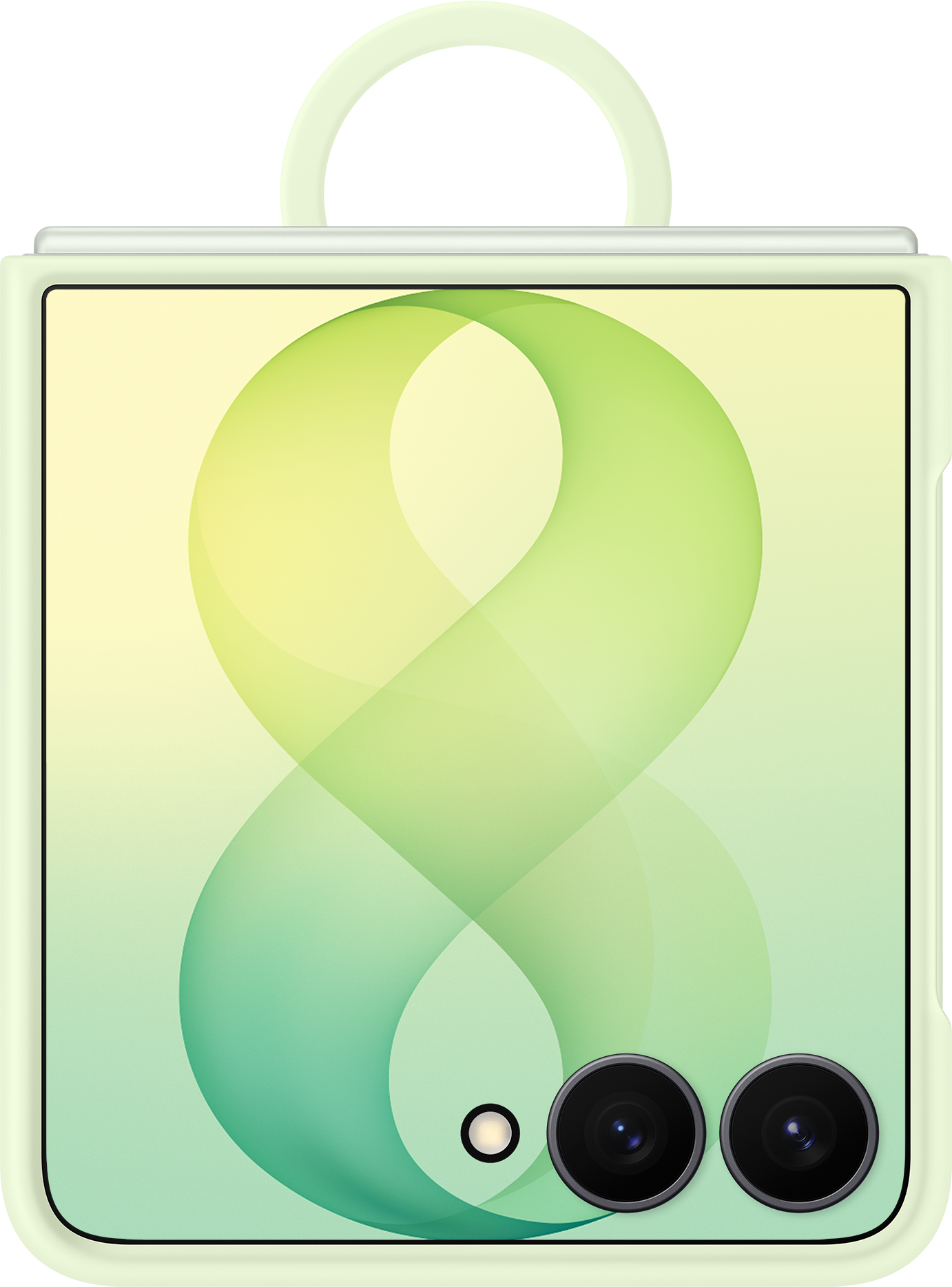 Custodia per Samsung Galaxy Z Flip8 F776, Silicone Ring Magnet, Verde EF-EF776CGEGWW
