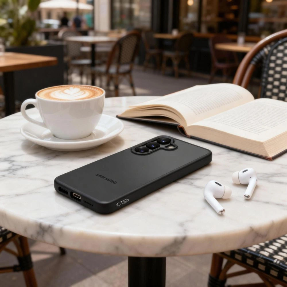 Custodia per Samsung Galaxy A57 5G, Tech-Protect, Magmat, Nero Opaco