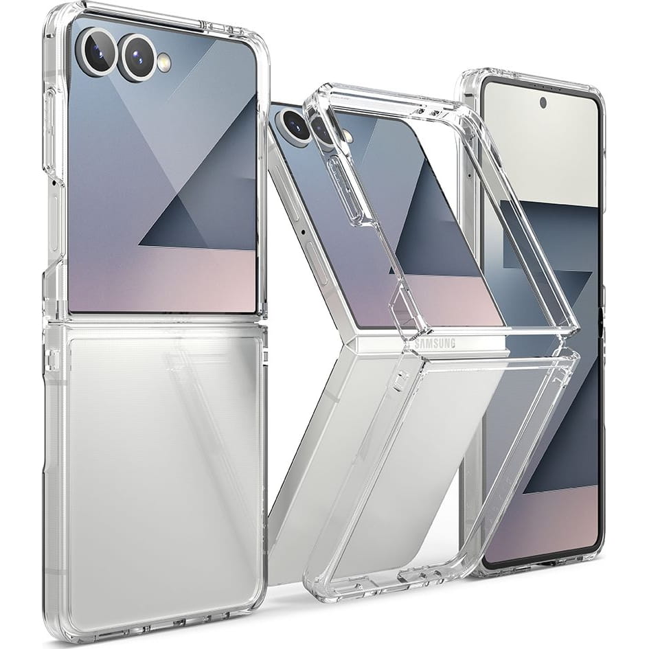 Custodia per Samsung Galaxy Z Flip7 F766, Ringke, Fusion, Trasparente