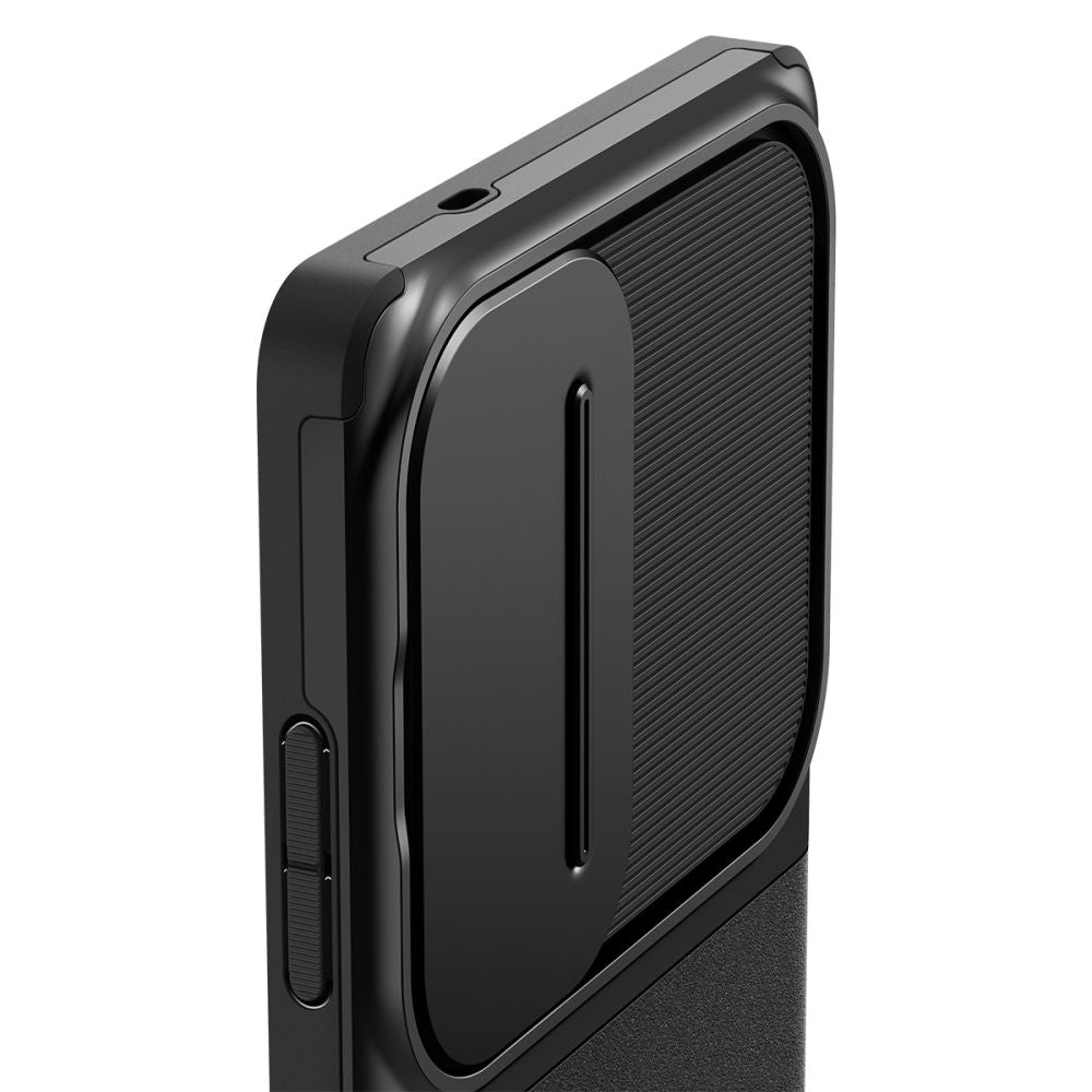 Custodia per Samsung Galaxy S25 Ultra S938, Spigen, OPTIK ARMOR, Nera ACS08969