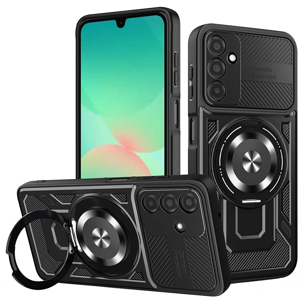 Custodia per Samsung Galaxy A26 A266, Techsuit, RuggedCam, Nera