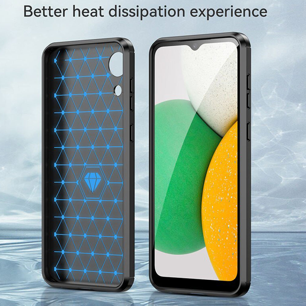 Custodia per Samsung Galaxy A03 Core A032, Techsuit, Carbonio, Nera