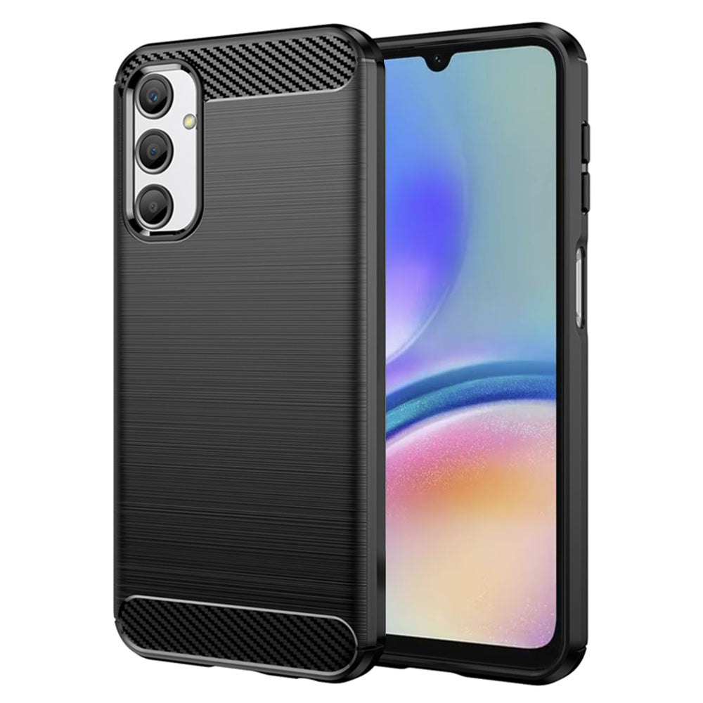 Custodia per Samsung Galaxy A05s A057, Techsuit, Carbonio, Nera