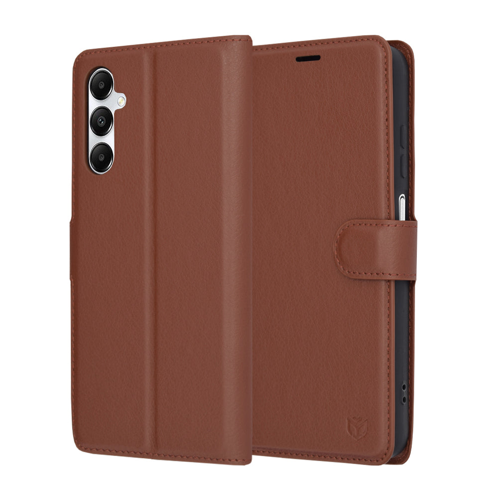 Custodia per Samsung Galaxy A05s A057, Techsuit, Leather Folio, Marrone