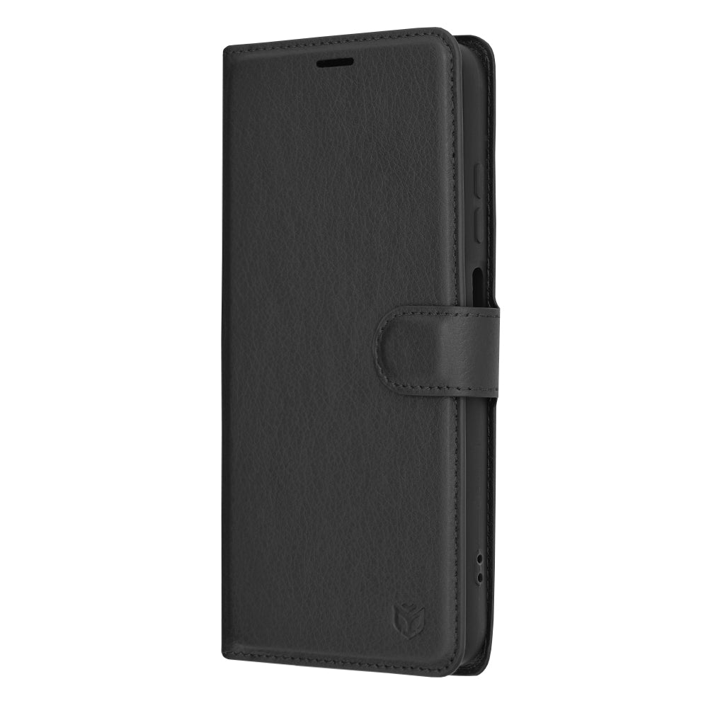 Custodia per Samsung Galaxy A05s A057, Techsuit, Leather Folio, Nera