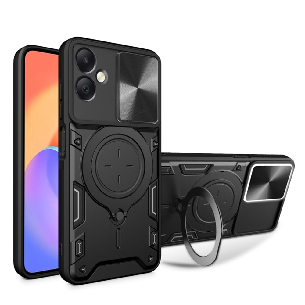 Custodia per Samsung Galaxy A06 A065, Techsuit, CamGuard Pro, Nera