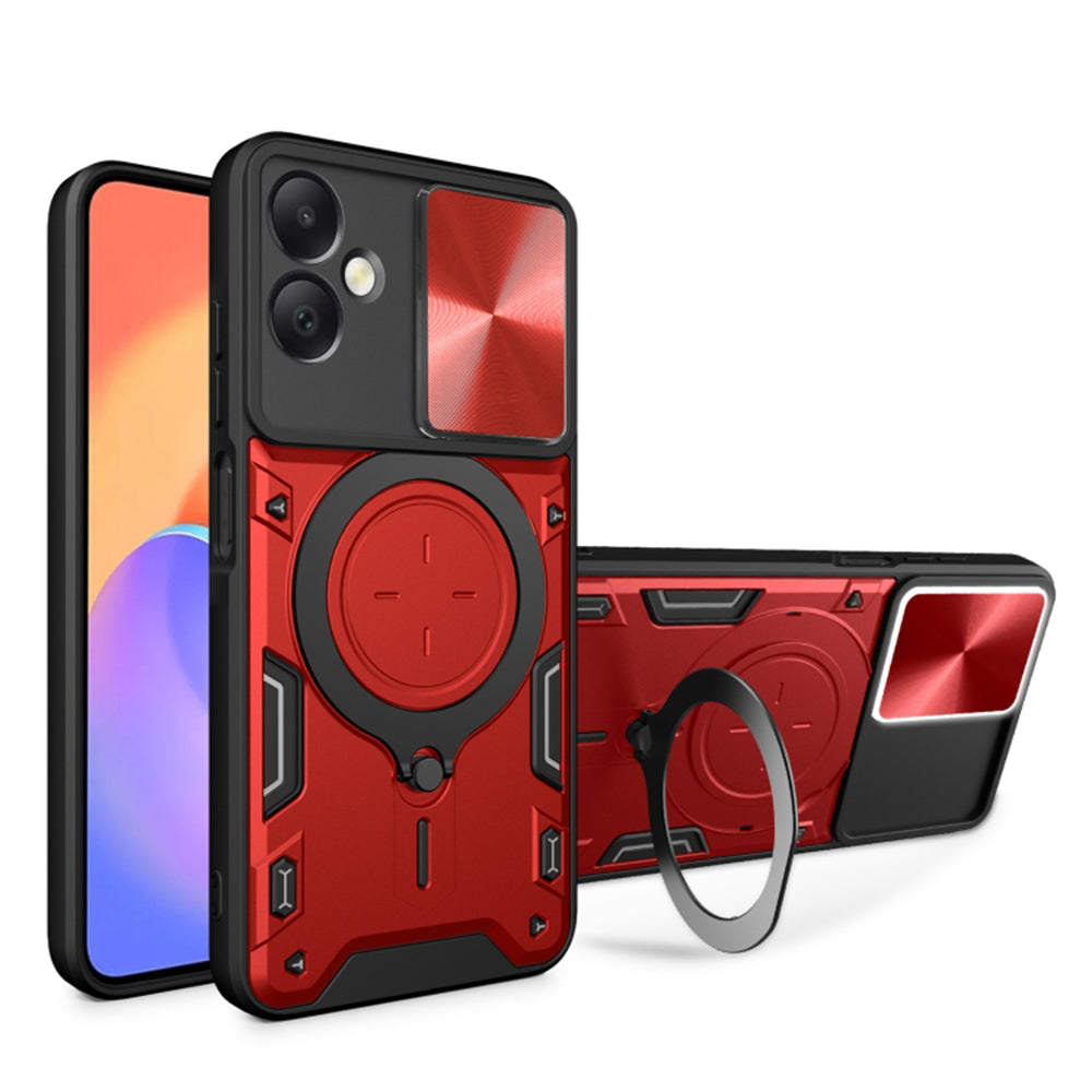 Custodia per Samsung Galaxy A06 A065, Techsuit, CamGuard Pro, Rossa