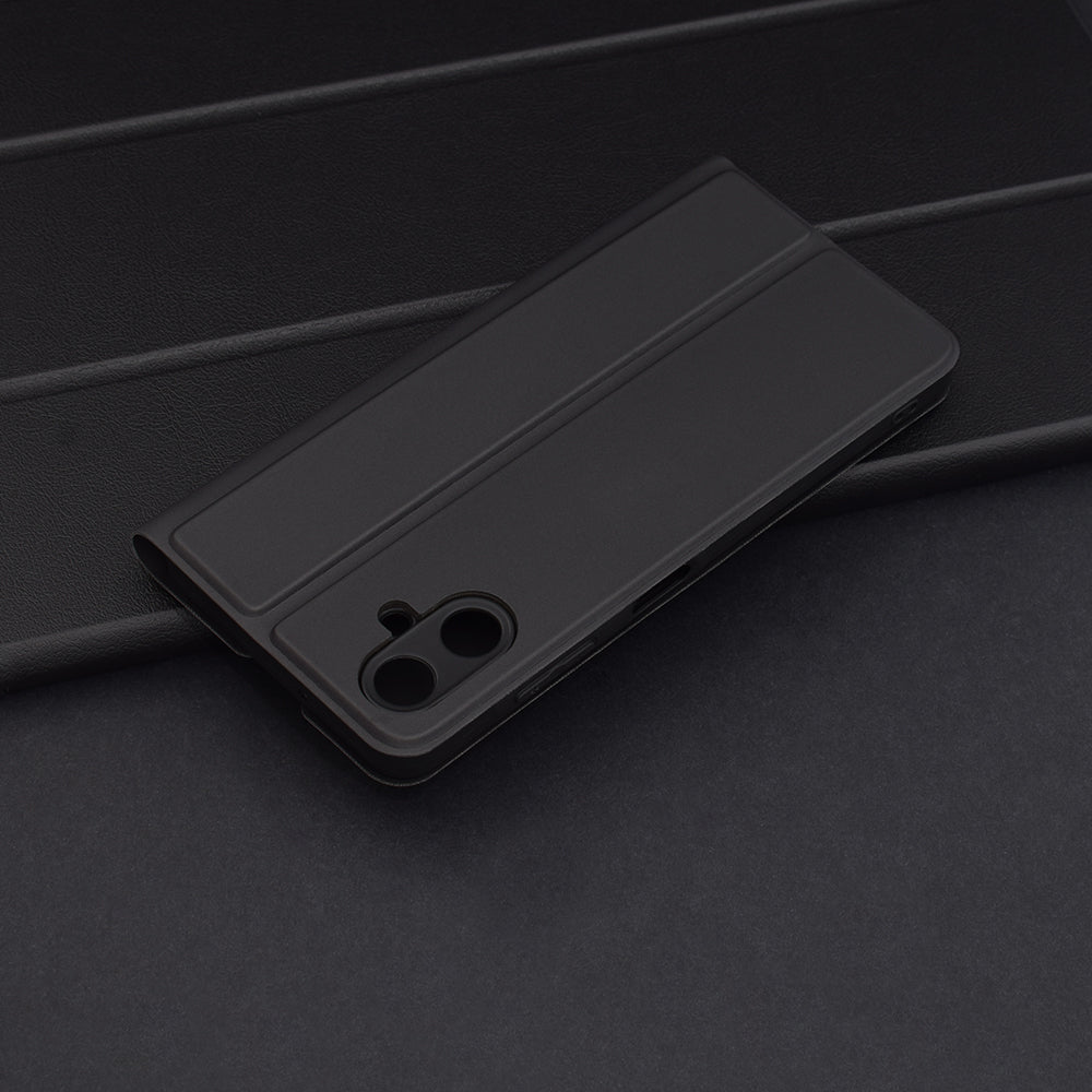 Custodia per Samsung Galaxy A06 A065, Techsuit, Magskin Book, Nera