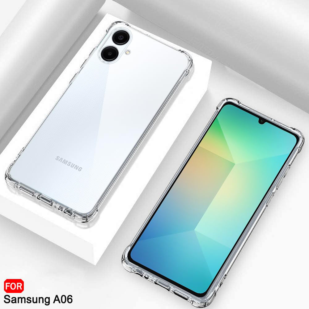 Custodia per Samsung Galaxy A06 A065, Techsuit, Shockproof Clear, Trasparente