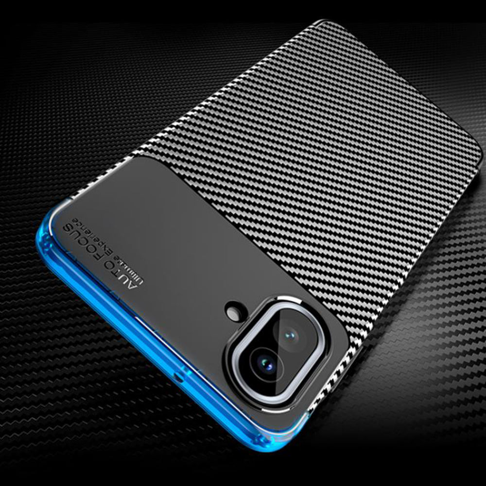 Custodia per Samsung Galaxy A07 4G A075, Techsuit, CarbonFiber, Nera