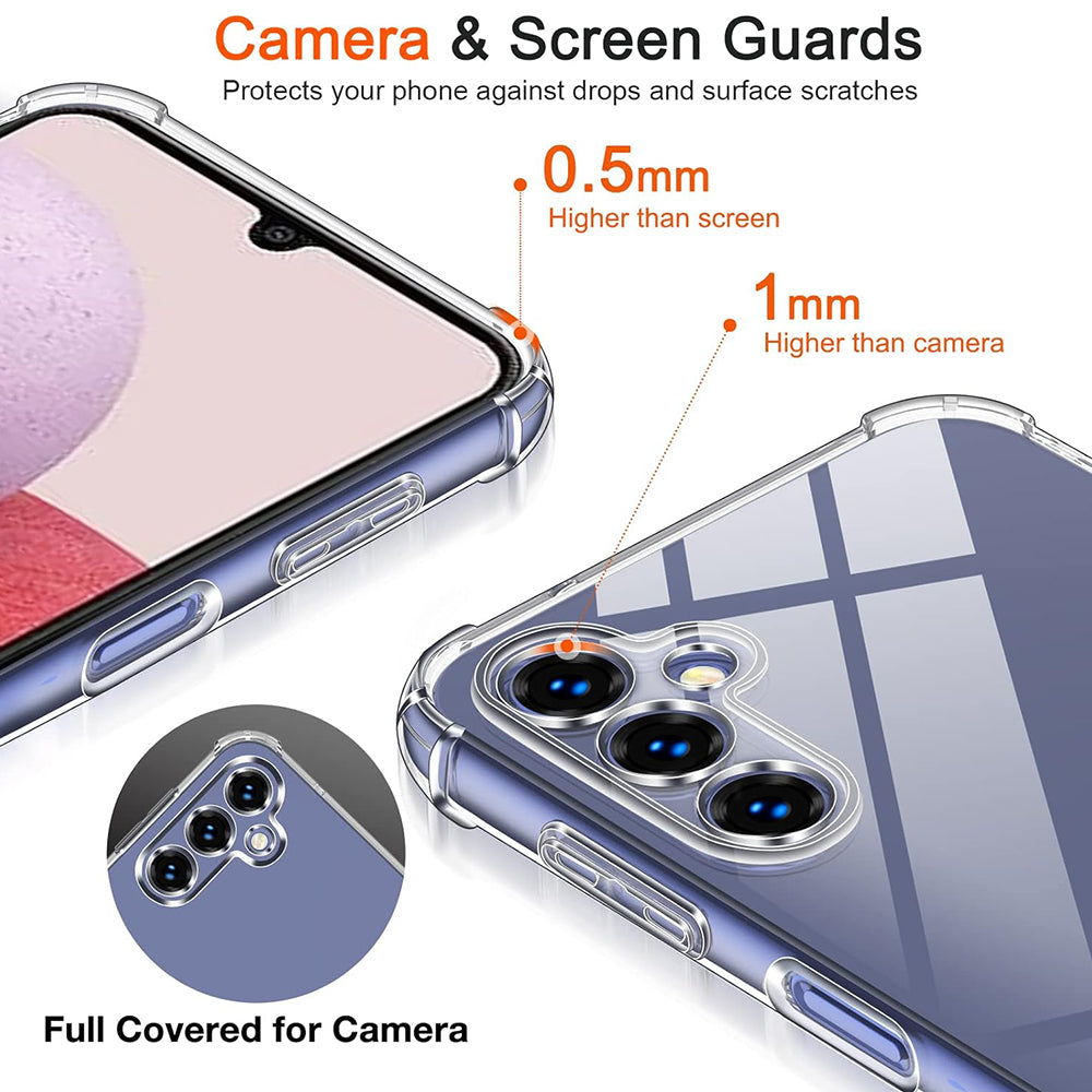 Custodia per Samsung Galaxy A10 A105, Techsuit, Shockproof Clear, Trasparente