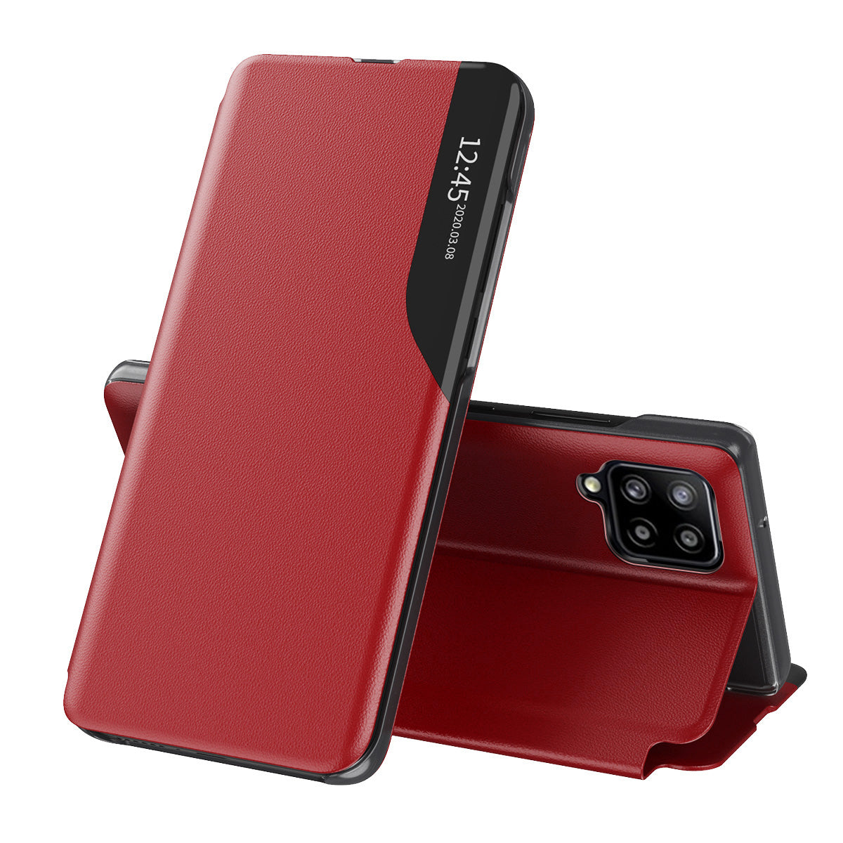 Custodia per Samsung Galaxy A12 Nacho A127 / A12 A125, Techsuit, eFold, Rossa