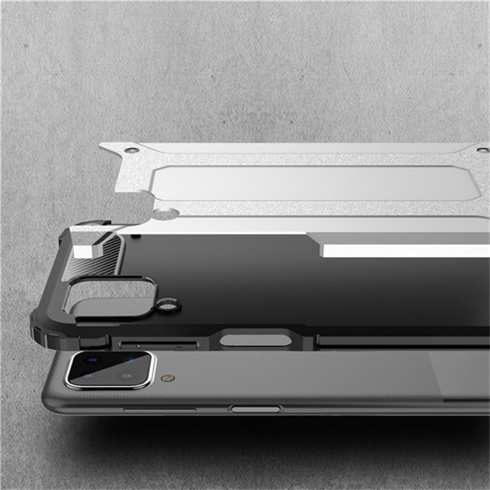 Custodia per Samsung Galaxy A12 Nacho A127 / A12 A125, Techsuit, Hybrid Armor, Nera