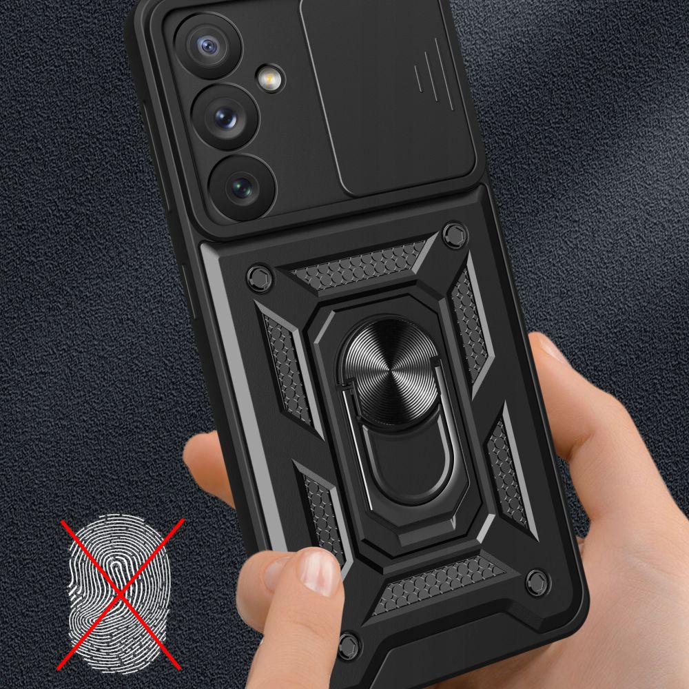 Custodia per Samsung Galaxy A14 A145 / A14 5G A146, Techsuit, CamShield, Nera