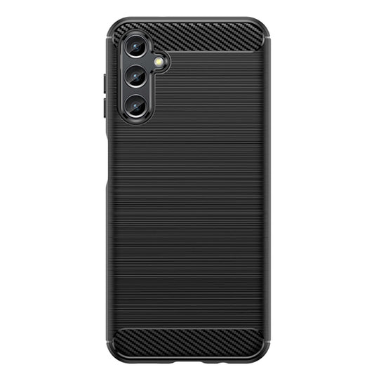 Custodia per Samsung Galaxy A14 A145 / A14 5G A146, Techsuit, Carbonio, Nera