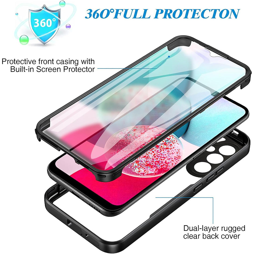 Custodia per Samsung Galaxy A14 A145 / A14 5G A146, Techsuit, ColorVerse 360, Nera