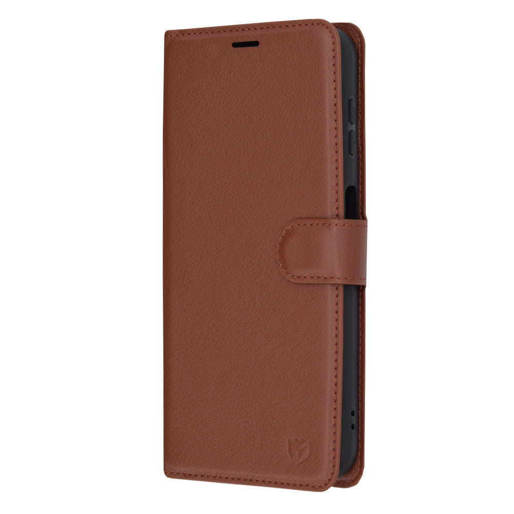 Custodia per Samsung Galaxy A14 A145 / A14 5G A146, Techsuit, Leather Folio, Marrone