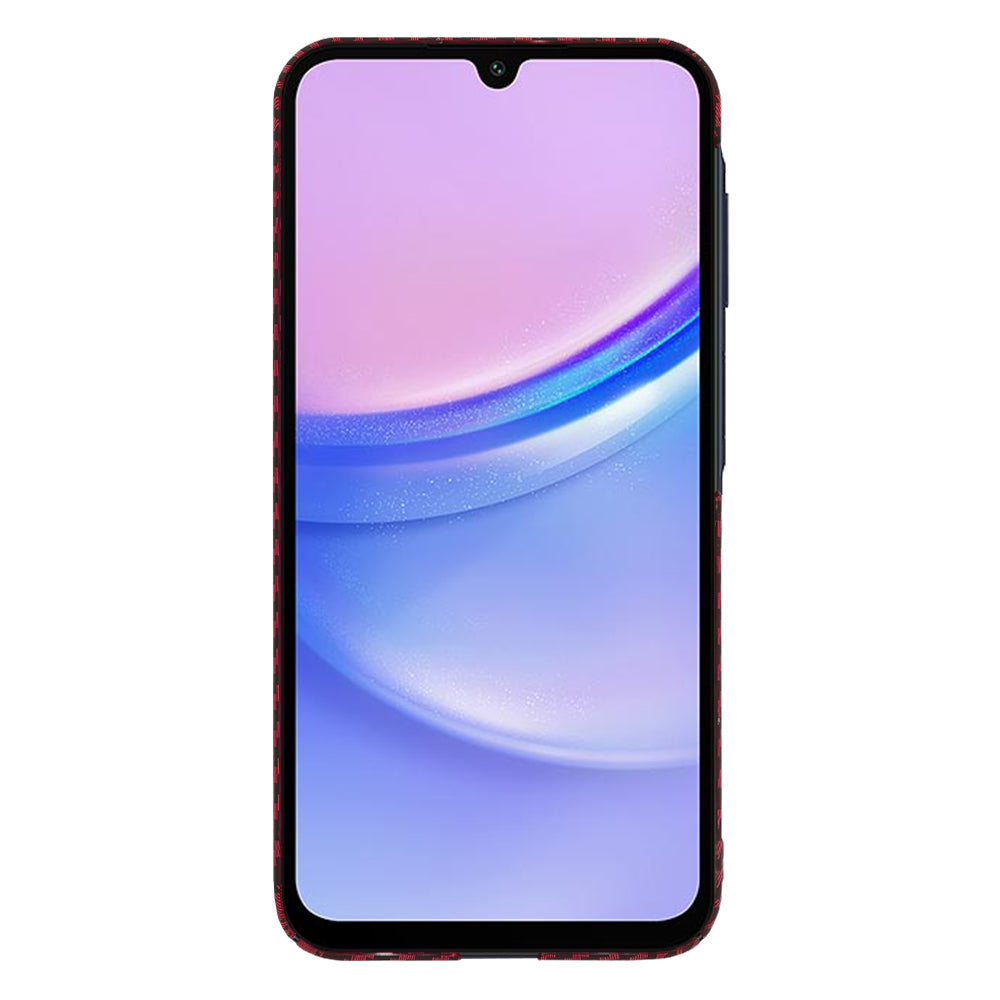 Custodia per Samsung Galaxy A15 5G A156 / A15 A155, Techsuit, Carbonite FiberShell, Rossa