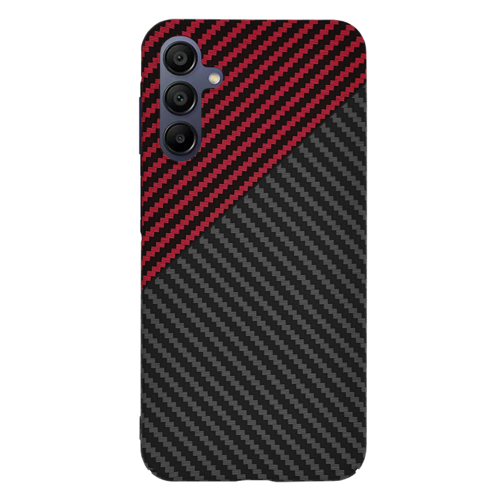 Custodia per Samsung Galaxy A15 5G A156 / A15 A155, Techsuit, Carbonite FiberShell, Nero Rosso