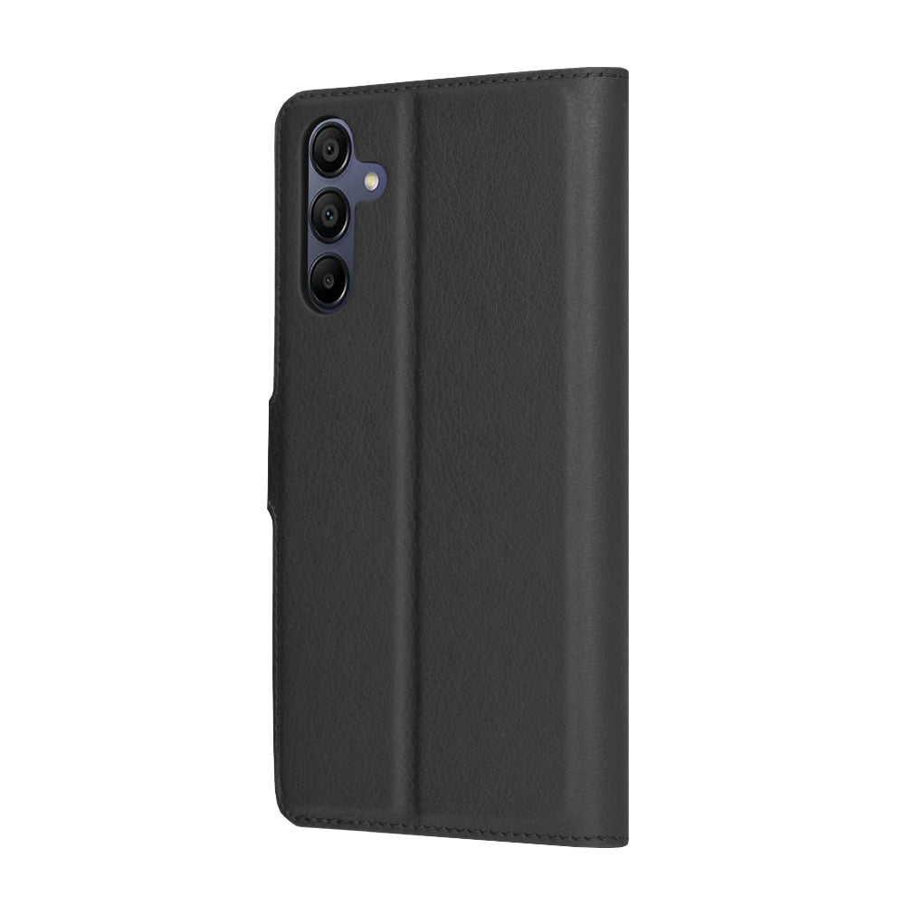 Custodia per Samsung Galaxy A15 5G A156 / A15 A155, Techsuit, Leather Folio, Nera