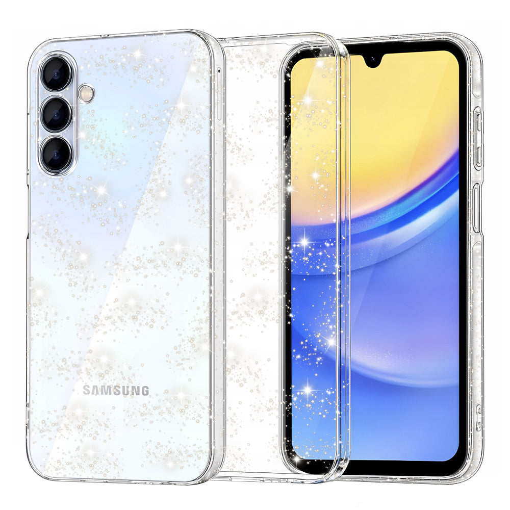 Custodia per Samsung Galaxy A15 5G A156 / A15 A155, Techsuit, SparkleSkin, Trasparente