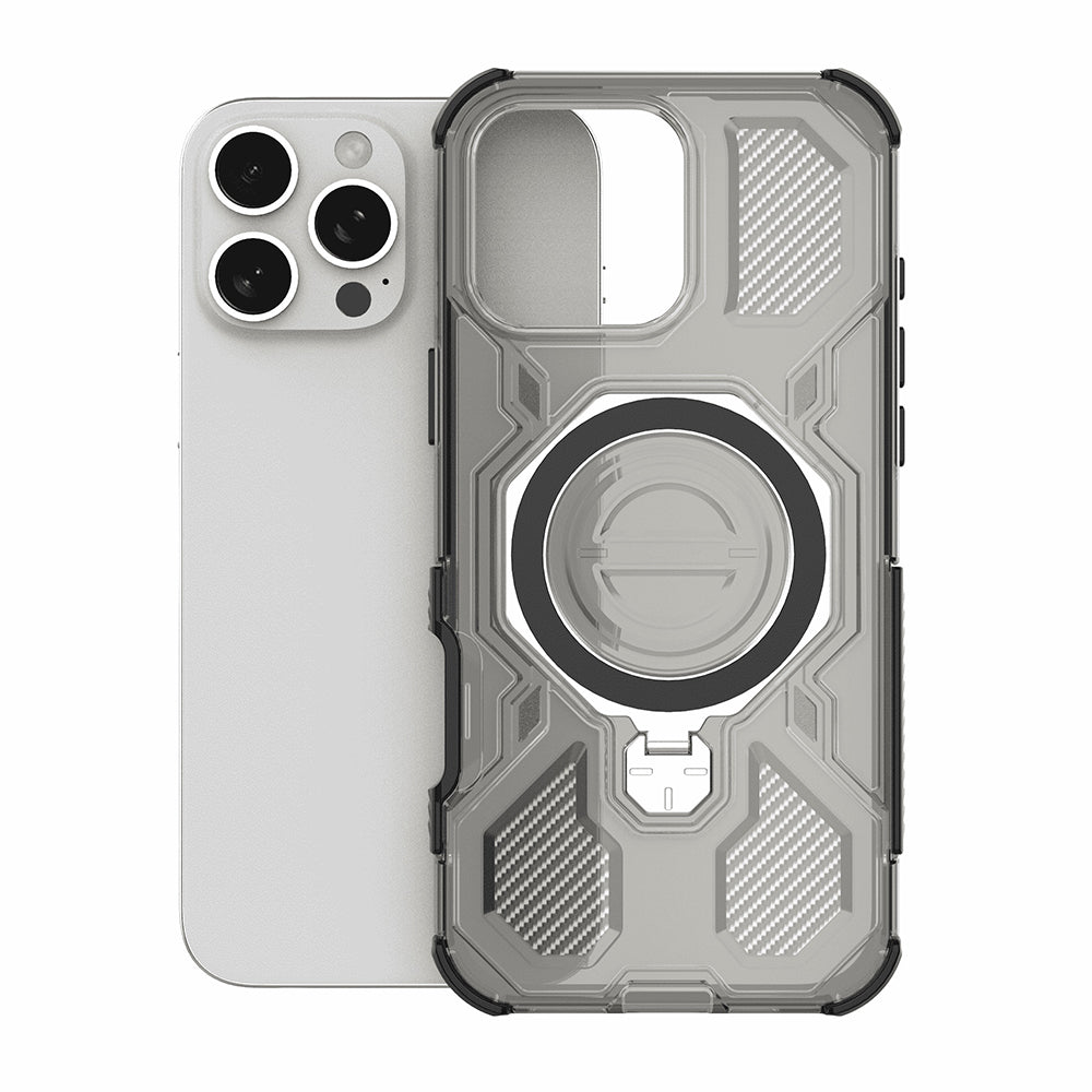 Custodia per Samsung Galaxy A16 5G A166 / A16 4G A165, Techsuit, Carbon Shield Pro, Fumé