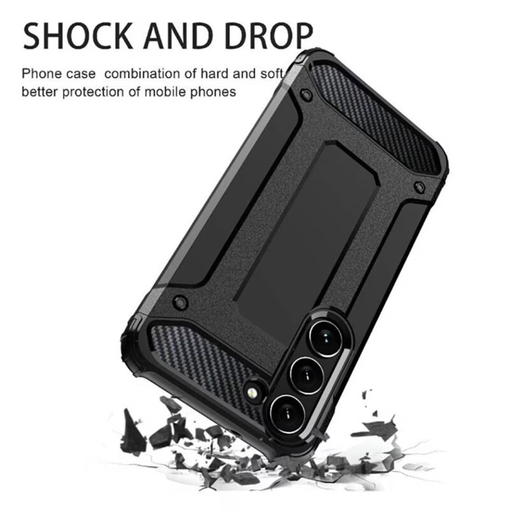 Custodia per Samsung Galaxy A16 5G A166 / A16 4G A165, Techsuit, Hybrid Armor, Nera