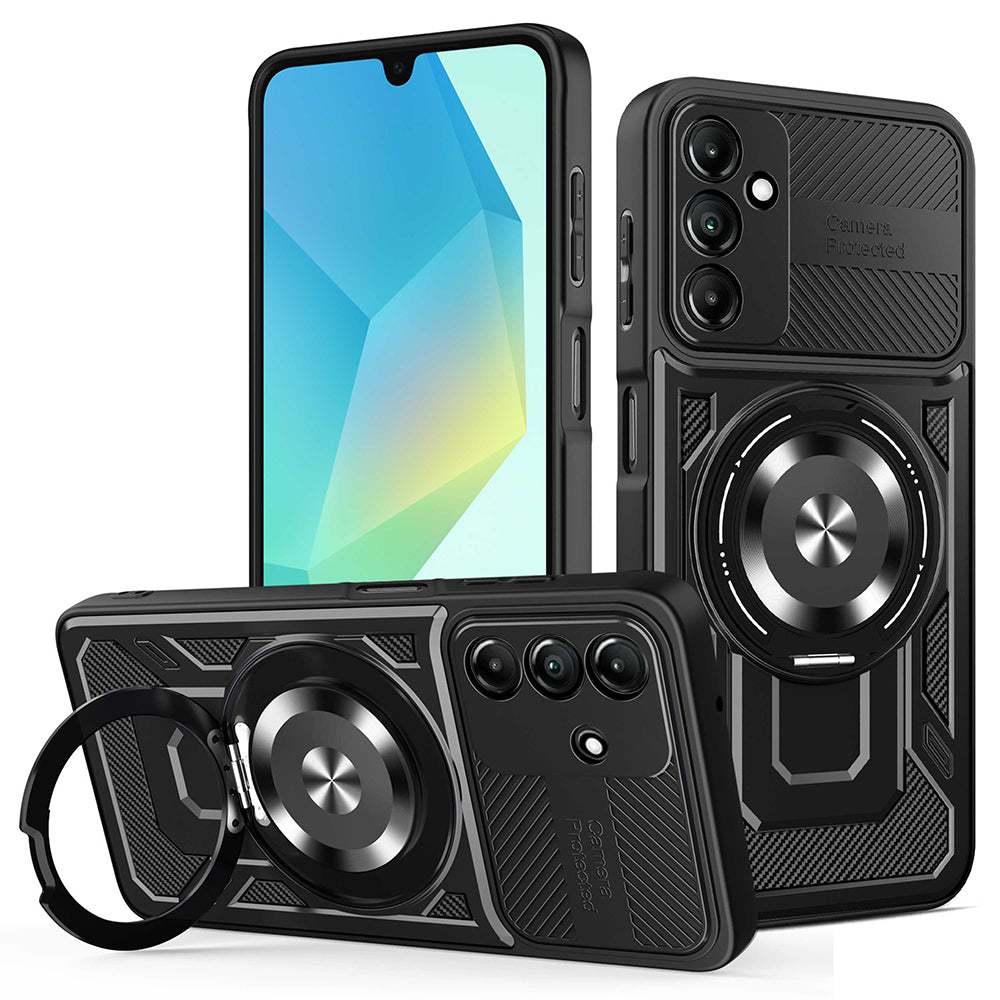 Custodia per Samsung Galaxy A16 5G A166 / A16 4G A165, Techsuit, RuggedCam, Nera