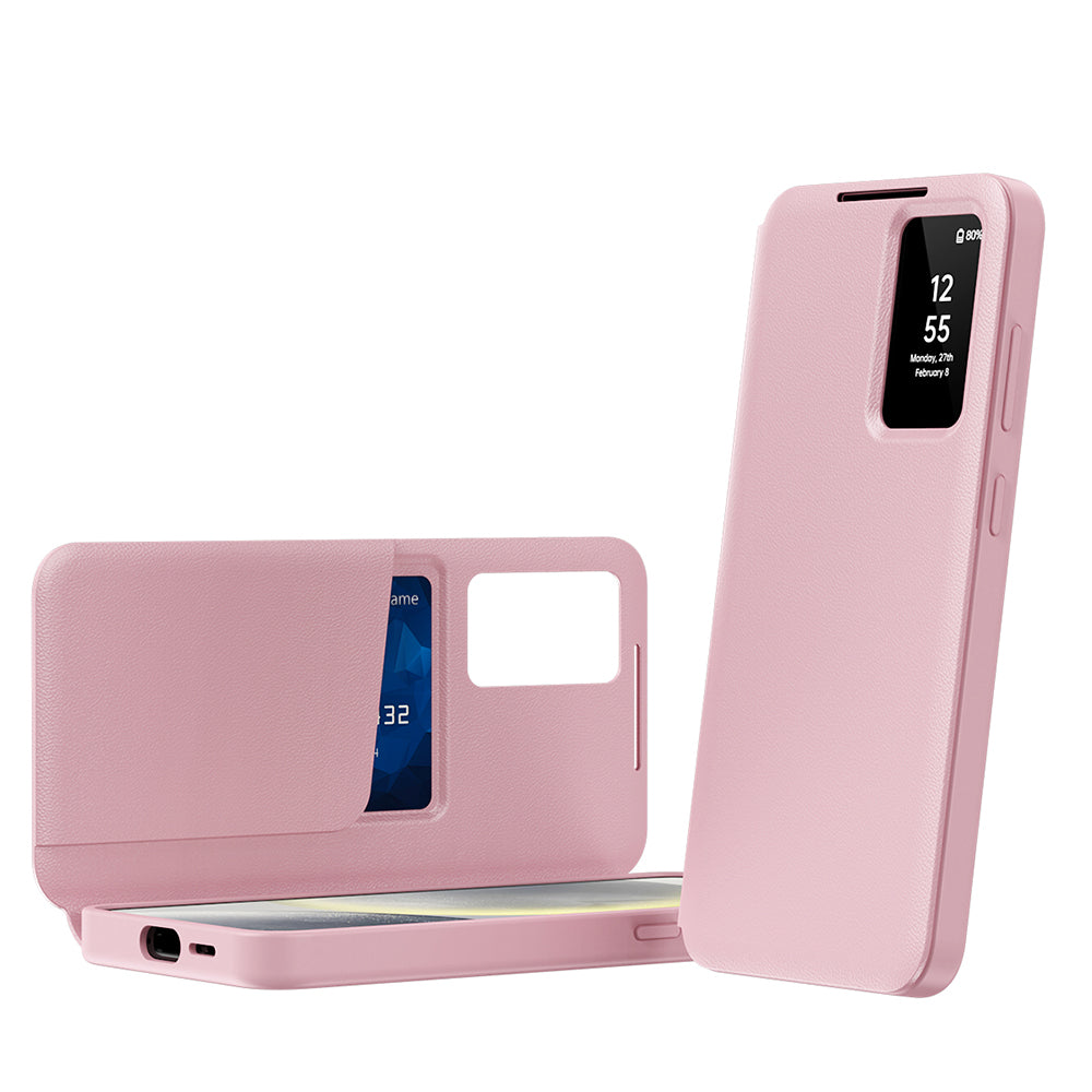 Custodia per Samsung Galaxy A16 5G A166 / A16 4G A165, Techsuit, SmartView, Rosa