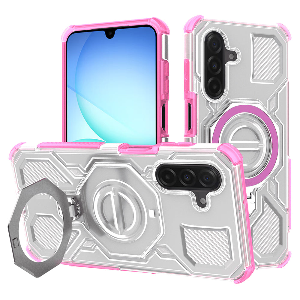 Custodia per Samsung Galaxy A17 4G / A17 5G, Techsuit, Carbon Shield Pro, Rosa