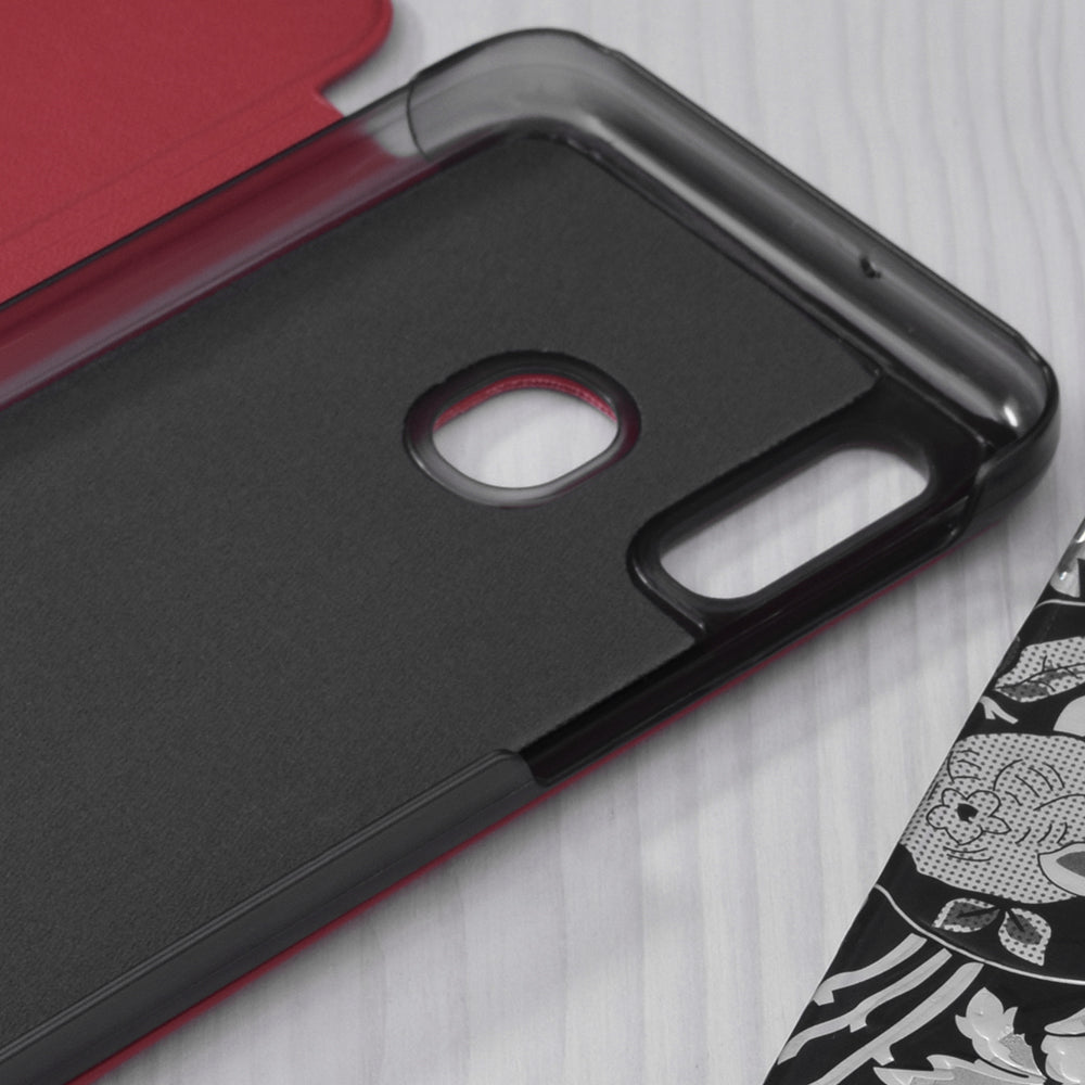 Custodia per Samsung Galaxy A20e A202, Techsuit, eFold, Rossa