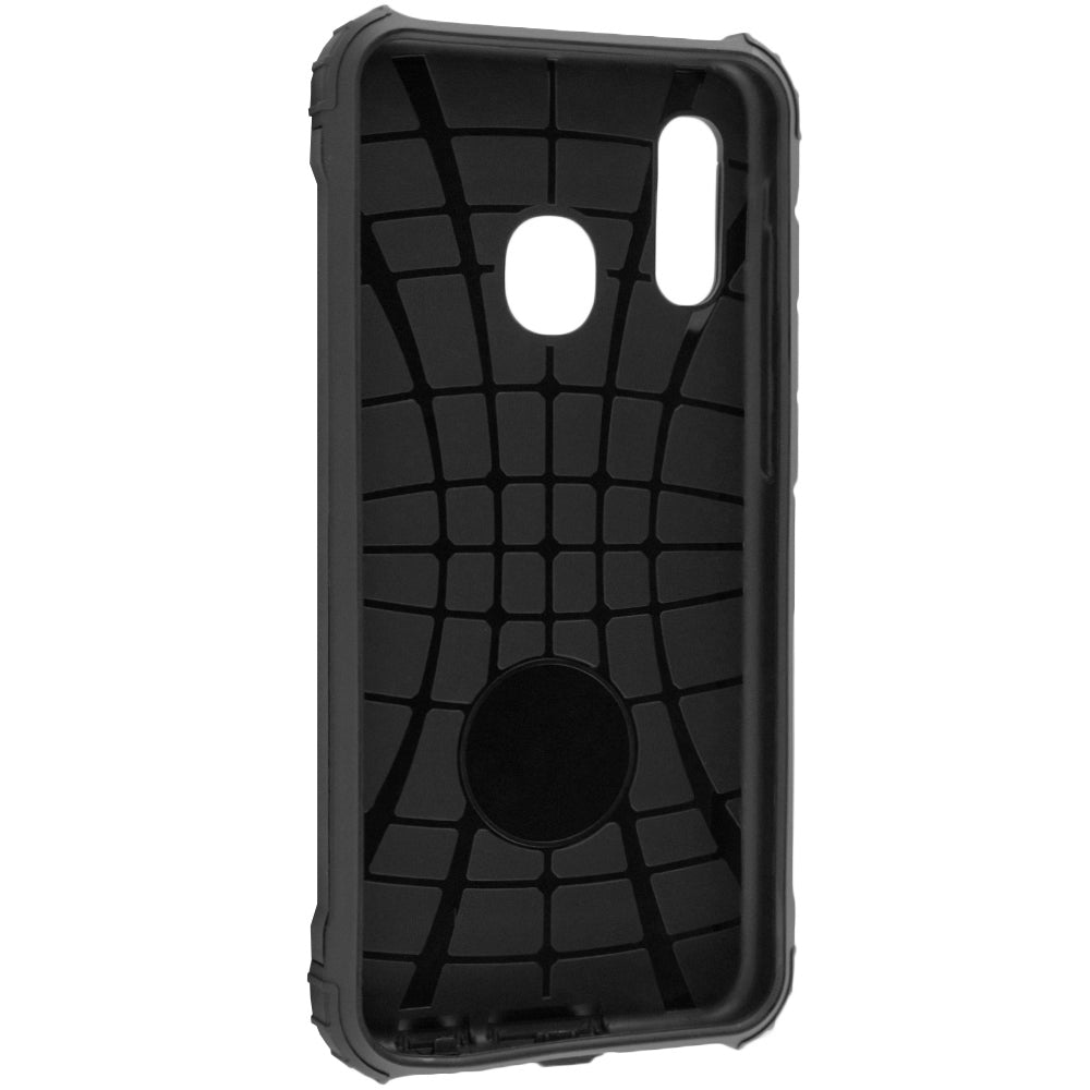 Custodia per Samsung Galaxy A20e A202, Techsuit, Hybrid Armor, Nera