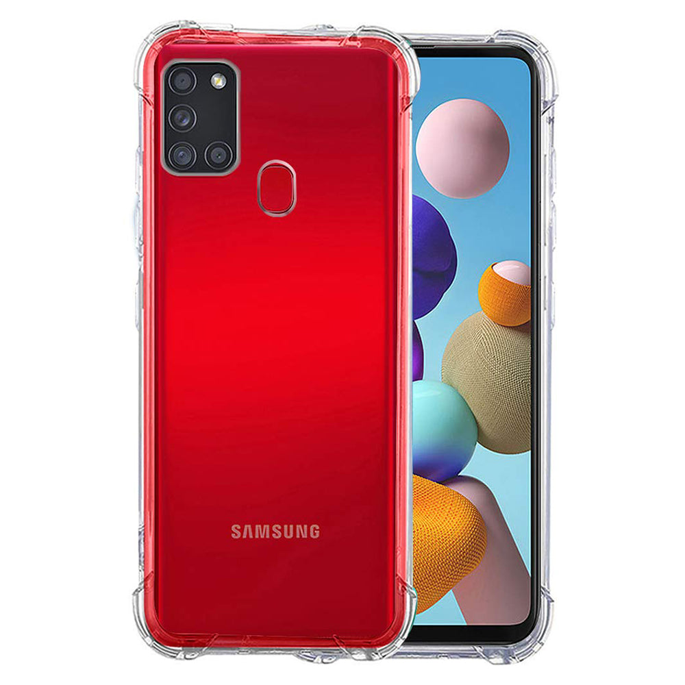 Custodia per Samsung Galaxy A21s A217, Techsuit, Shockproof Clear, Trasparente
